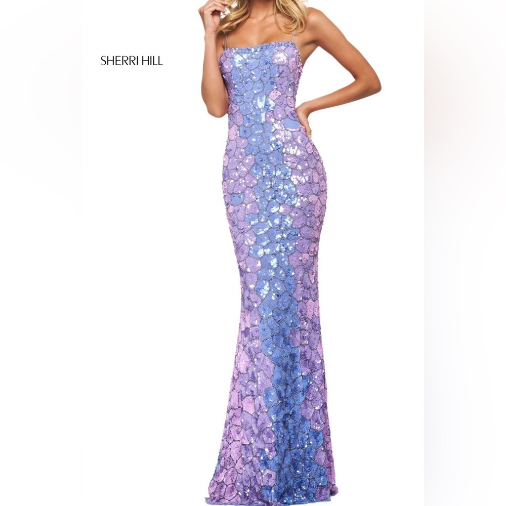 Sherri Hill 53819 (NWOT) Scale Pattern Sequins & Beaded Column Dress - Size 00